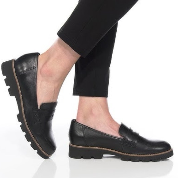 Vionic Cheryl ll Loafer Shoes Womens 6.5 Black Leather